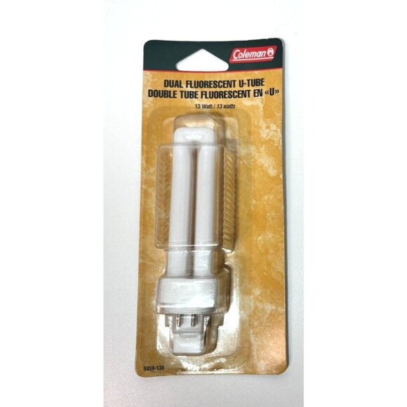 Coleman Dual Fluorescent U-Tube 13-Watt Lantern Bulb 5327, 5329, 5334, 5359 New - Picture 1 of 4